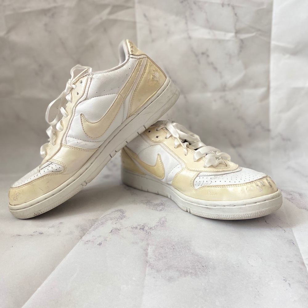 Cream Nike Air Force 1s
